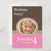 4. Geburtstags-Party Einladung (Vorderseite)