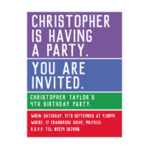 4. Geburtstags-Party Einladung des Kindes