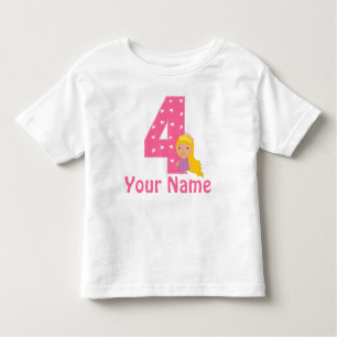 4. Geburtstags-Prinzessin Girls Personalized Shirt