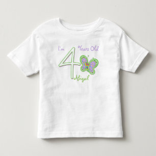 4. Geburtstags-Schmetterling Kleinkind T-shirt