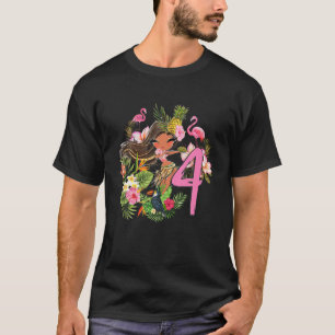 4. Geburtstags-Tiki-Party Sommer Hula Hawaiian Lua T-Shirt