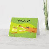 4. Geburtstagsalligator Karte (Vorderseite)