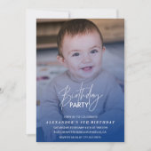 4. Geburtstagseinladung Geburtstagsfeier Foto Einladung (Vorderseite)