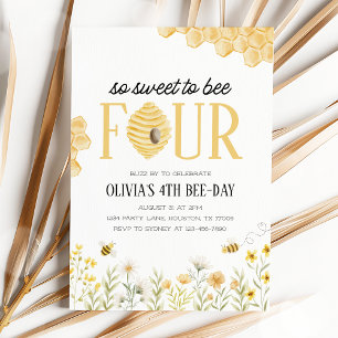 4. Geburtstagseinladung von Sweet to Bee Four Bee Einladung