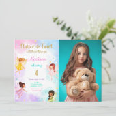 4. Geburtstagsfeier Foto Einladung (Stehend Vorderseite)