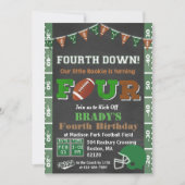 4. Geburtstagsfußball Geburtstagsparty Einladung (Vorderseite)