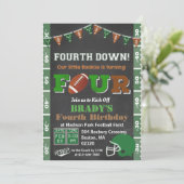 4. Geburtstagsfußball Geburtstagsparty Einladung (Stehend Vorderseite)