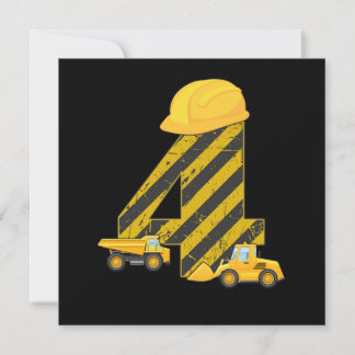 4. Geburtstagsgrab 4 Jahre Bauausgrabungsgeschenk Einladung