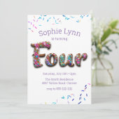 4. Geburtstagskeks Einladung (Stehend Vorderseite)