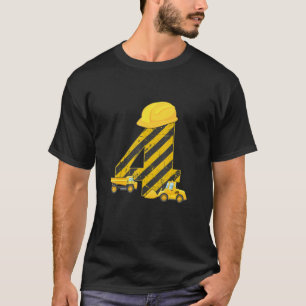 4. Geburtstagskinder 4 Jahre Bau Si T-Shirt