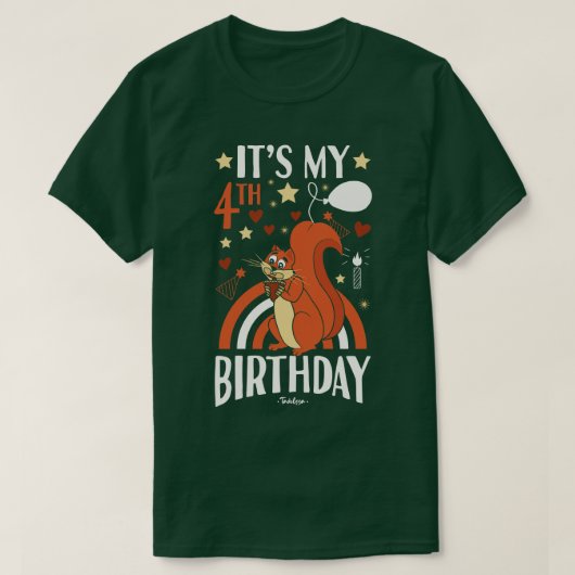 4. Geburtstagskirrel T-Shirt (Design vorne)