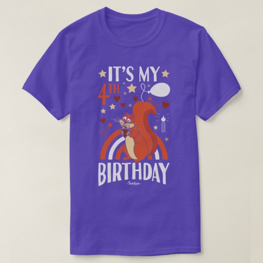 4. Geburtstagskirrel T-Shirt (Design vorne)