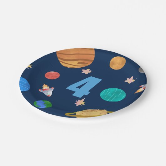 4. Geburtstagssolarsysteme Pappteller (Schrägansicht)