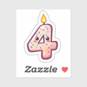 4. Geburtstagsticker Aufkleber (Blatt)