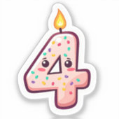 4. Geburtstagsticker Aufkleber (Vorderseite)