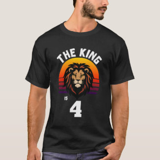 4. Geburtstagstierion Der König ist 4 Jahre alt T-Shirt