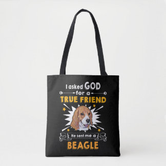 4 Gefragt Gott Wahrer Freund A Beagle Tasche