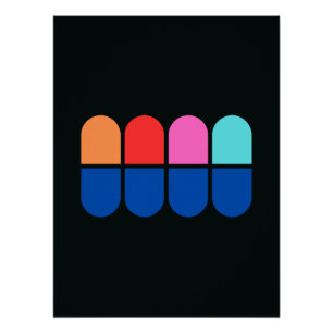'4 Geister' - Minimalistisches Design - Verrückte Poster