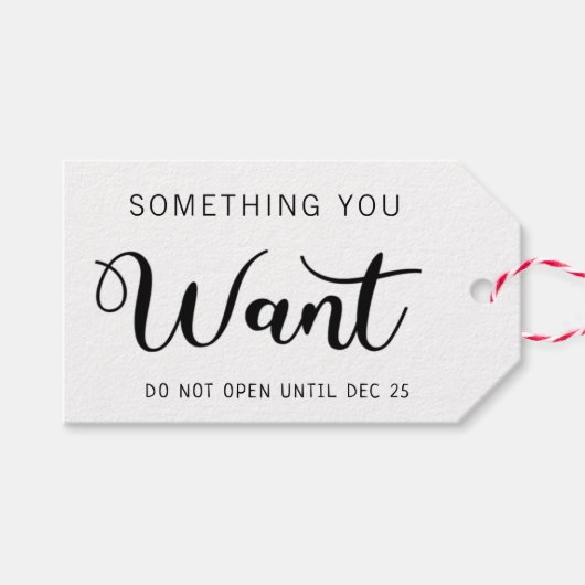 4 Geschenke von Weihnachten Etwas, das Sie Gewollt Geschenkanhänger (Vorderseite (Horizontal))