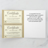 4 Geschenkgutschein Karte (Innenseite)