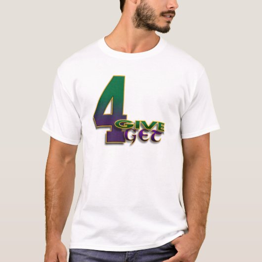 4-Give 4-Get 4 Favre weißer grüner T - Shirt (Vorderseite)
