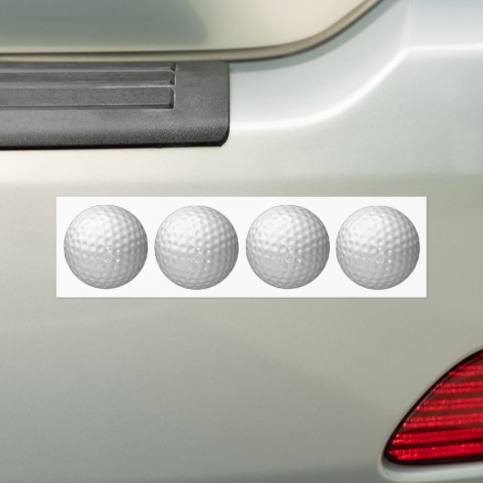 4 Golfbälle auf Autoaufkleber (Auf Auto)