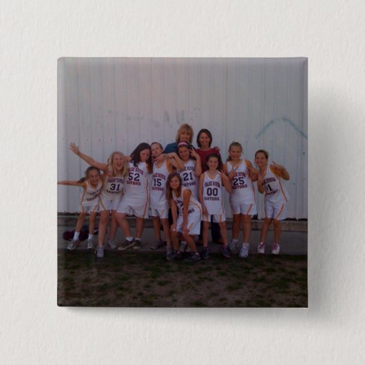 4. Grad-Mädchen-Basketball-Knopf Button (Vorderseite)