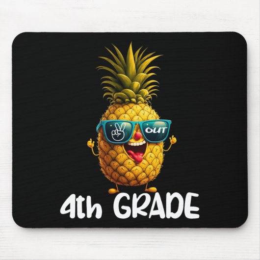 4. Grade Peace Out 4. Grade Funny Graduat Mousepad (Vorne)