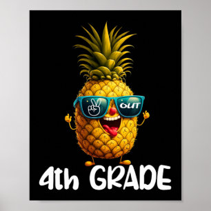 4. Grade Peace Out 4. Grade Funny Graduat Poster