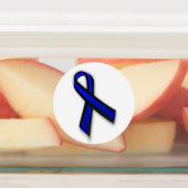 4 große Thin Blue Line Memorial Ribbons Etiketten (Befestigt)