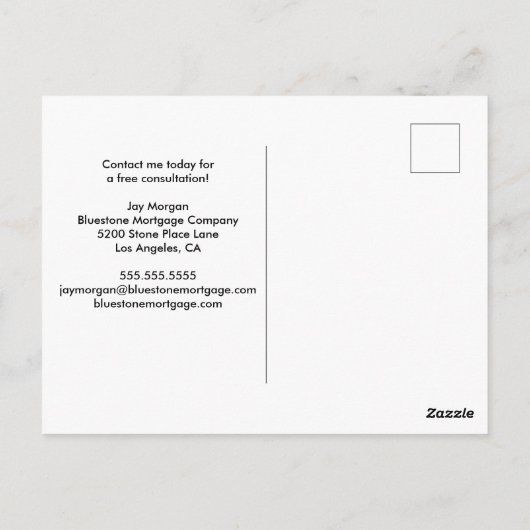 4 Gründe für die Refinanzierung der Hypothekengese Postkarte (Rückseite)