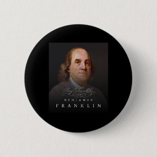 4. Gründungsvater Ben Benjamin Franklin T-Shirt Button