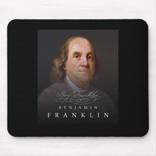 4. Gründungsvater Ben Benjamin Franklin T-Shirt Mousepad (Vorne)