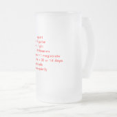 4 halbe Liter = 1 Quart 4 Quarts = 1 Gallone 1 Mattglas Bierglas (VorderseiteRechts)