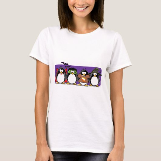 4 Halloween-Pinguine T-Shirt (Vorderseite)