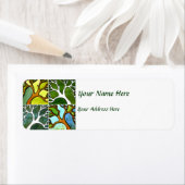 4 handgeschnitzte Bäume in Aquarell und Pen & Tint (Insitu)