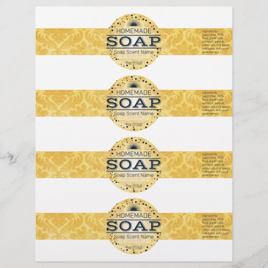 4- Hausgemachte Vintage Seifenwraps (Vorderseite)