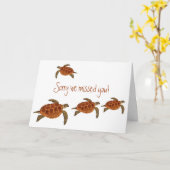 4 Hawksbill Turtles Karte (Gelbe Blume)