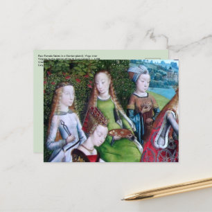 4 Heilige Frauen in einem Garten (Detail; M 070) Postkarte