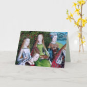 4 Heilige in einem Garten (Detail; M 070) Karte (Gelbe Blume)