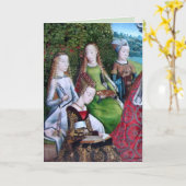 4 Heilige in einem Garten (Detail; M 070) Karte (Gelbe Blume)