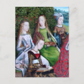 4 Heilige in einem Garten (Detail; M 070) Postkarte (Vorderseite)