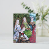 4 Heilige in einem Garten (Detail; M 070) Postkarte (Stehend Vorderseite)