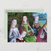 4 Heilige in einem Garten (Detail; M 070) Postkarte (Vorne/Hinten)