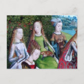 4 Heilige in einem Garten (Detail; M 070) Postkarte (Vorderseite)