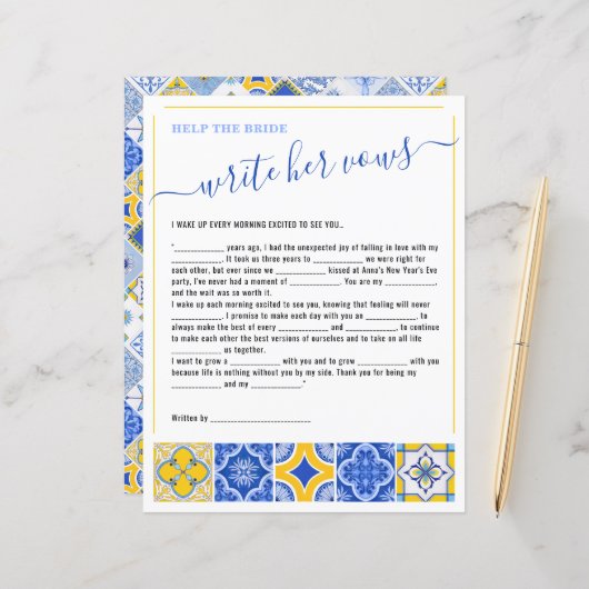 4 Helfen Sie der Braut, ihr Brautparty zu schreibe (Vorderseite/Rückseite Beispiel)