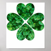 4 Herz Clover St Patrick's Day Irische Kleeblätter Poster (Vorne)