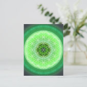 4 Herzchakra grün von Tutti Postkarte (Stehend Vorderseite)