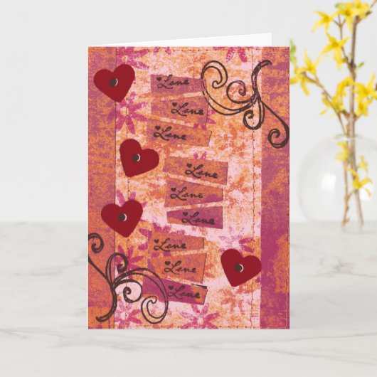 4 Herzen 9 Lieben Karte (Gelbe Blume)