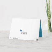 4. Hochzeit-Jubiläum blaues Topaz-Herz Karte (Rückseite)